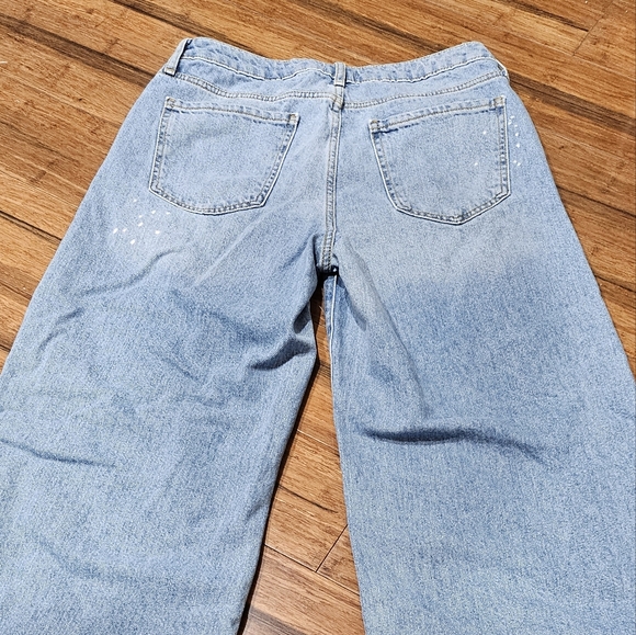 Forever 21 Premium Ultra Wide Leg Distressed High Rise Button Fly Jeans … - Picture 11 of 12